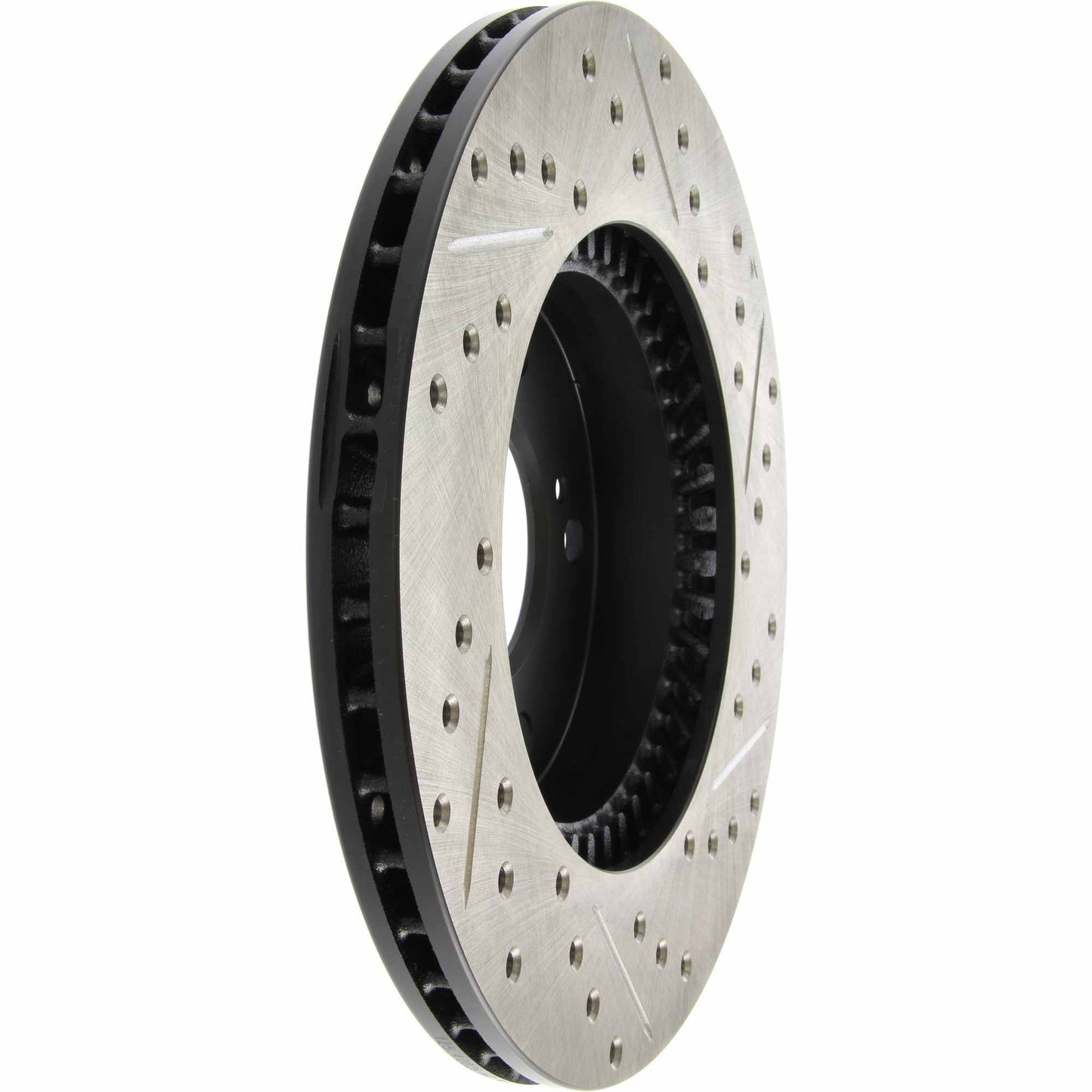 StopTech Sport Drilled/Slotted Brake Rotor; Front Right