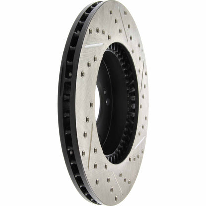 StopTech Sport Drilled/Slotted Brake Rotor; Front Right