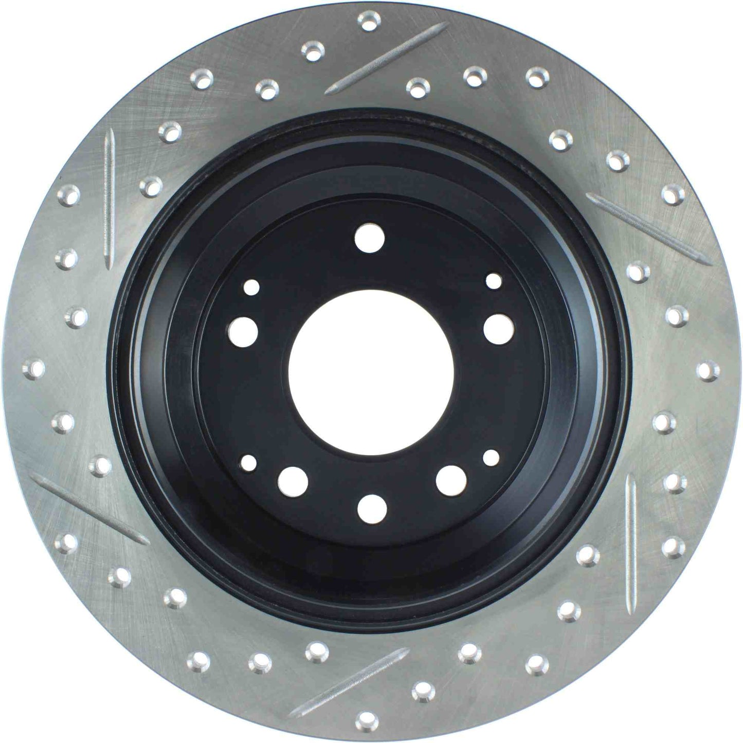StopTech Sport Drilled/Slotted Brake Rotor; Rear Left