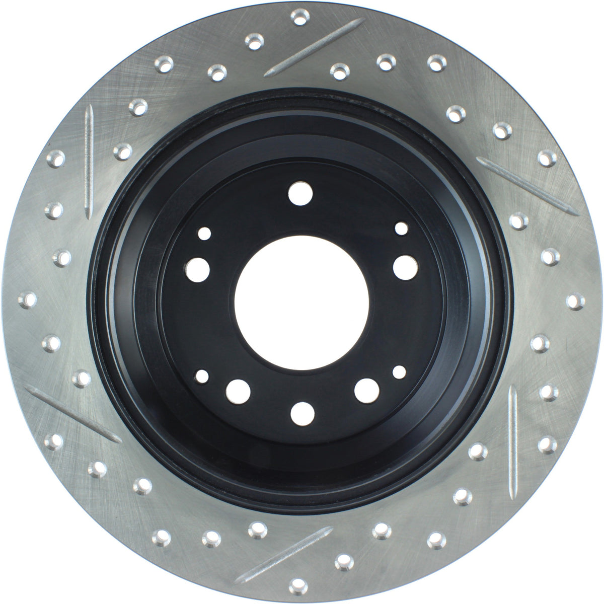 StopTech Sport Drilled/Slotted Brake Rotor; Rear Left