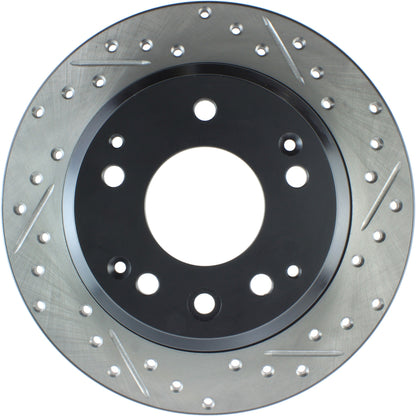 StopTech Sport Drilled/Slotted Brake Rotor; Rear Left