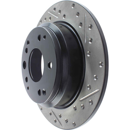 StopTech Sport Drilled/Slotted Brake Rotor; Rear Left
