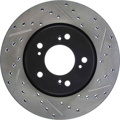 StopTech Sport Drilled/Slotted Brake Rotor; Front Left