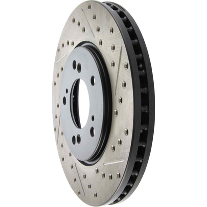 StopTech Sport Drilled/Slotted Brake Rotor; Front Left