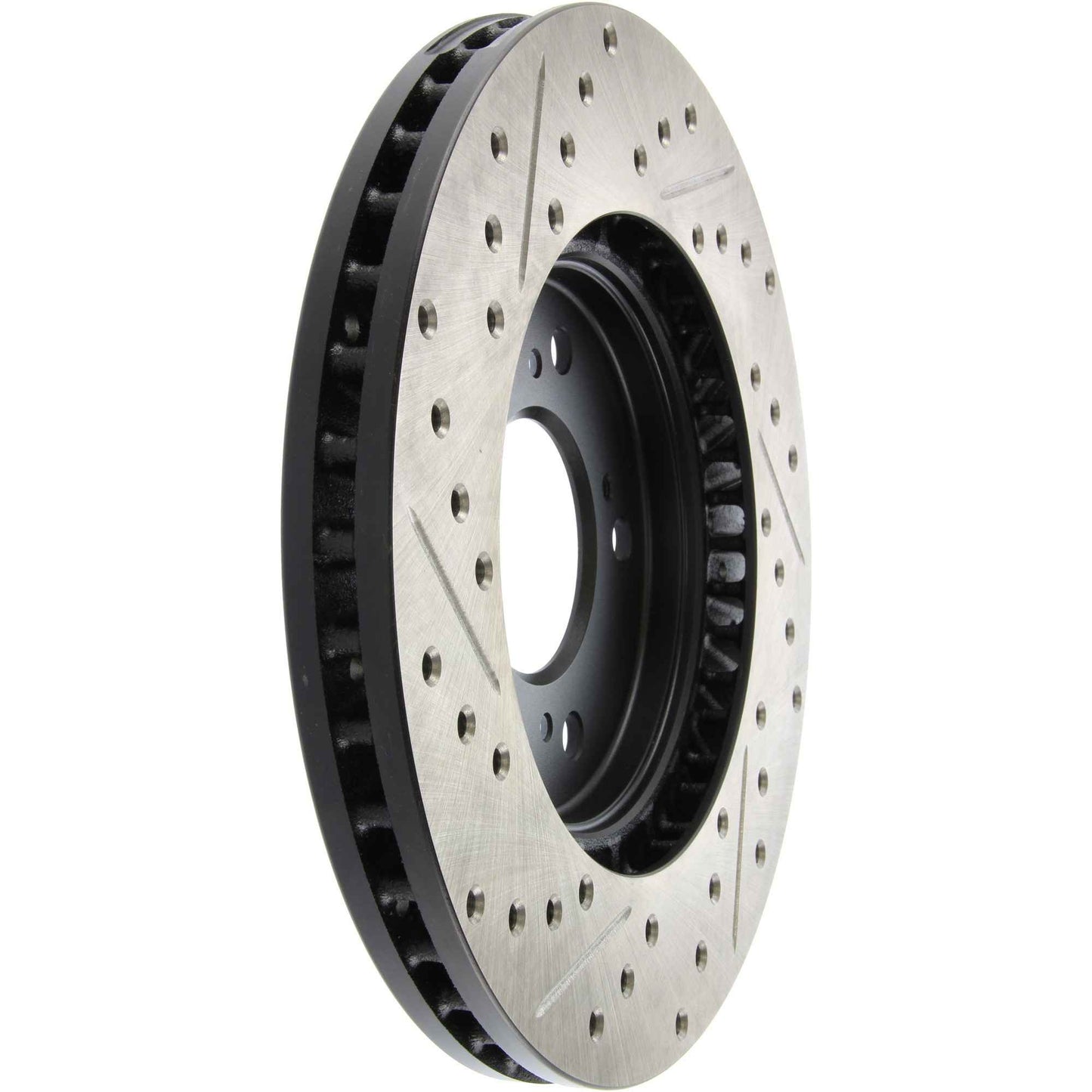 StopTech Sport Drilled/Slotted Brake Rotor; Front Left