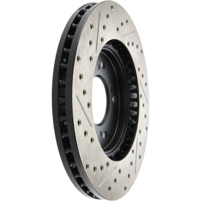StopTech Sport Drilled/Slotted Brake Rotor; Front Left