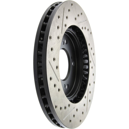 StopTech Sport Drilled/Slotted Brake Rotor; Front Left