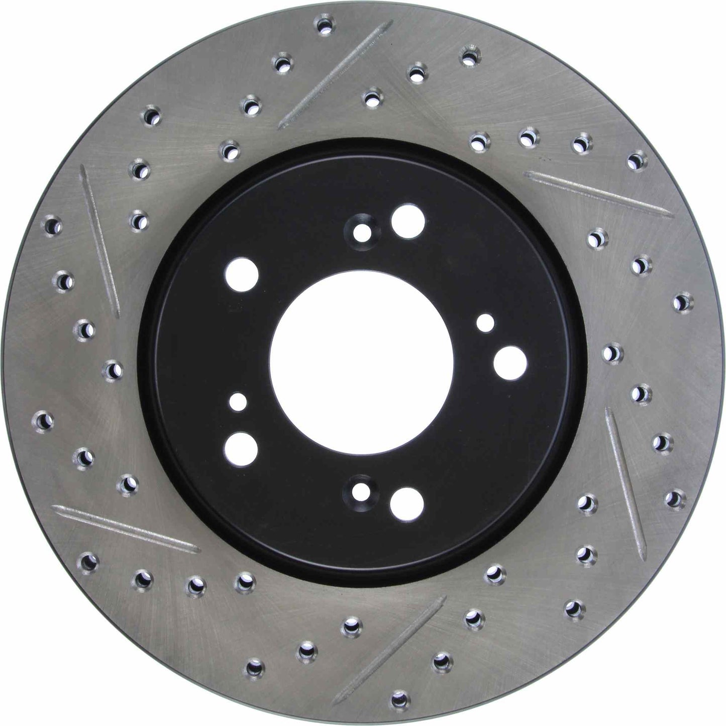 StopTech Sport Drilled/Slotted Brake Rotor; Front Right
