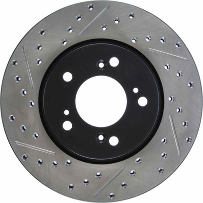StopTech Sport Drilled/Slotted Brake Rotor; Front Right