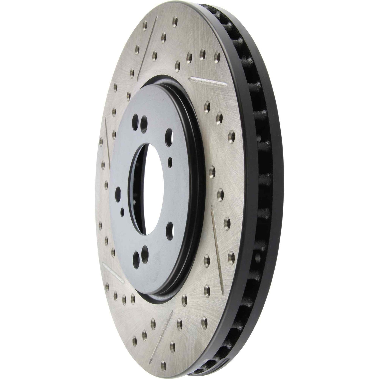 StopTech Sport Drilled/Slotted Brake Rotor; Front Right