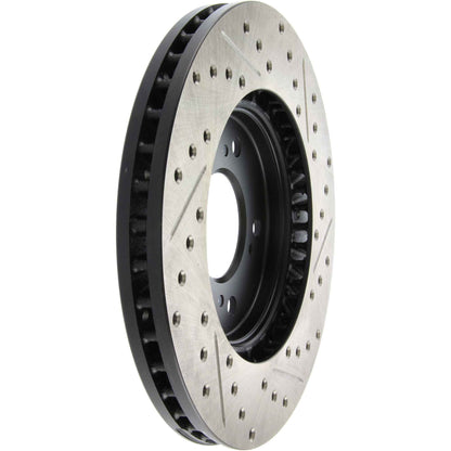 StopTech Sport Drilled/Slotted Brake Rotor; Front Right