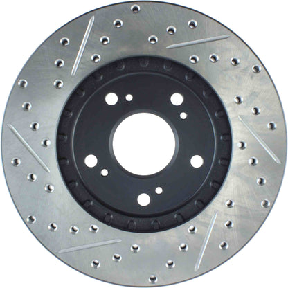 StopTech Sport Drilled/Slotted Brake Rotor; Rear Left