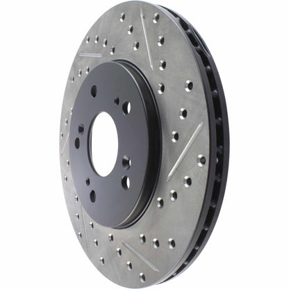 StopTech Sport Drilled/Slotted Brake Rotor; Rear Left