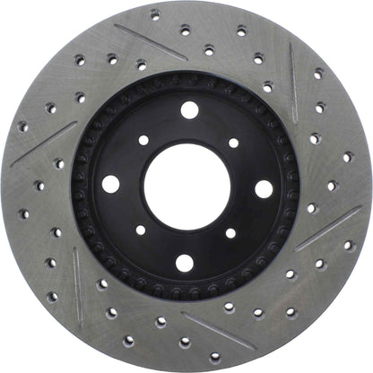 StopTech 92-96 Honda Prelude S/SE/Si Slotted & Drilled Right Front Rotor 127.40032R