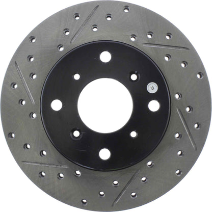 StopTech 92-96 Honda Prelude S/SE/Si Slotted & Drilled Right Front Rotor 127.40032R