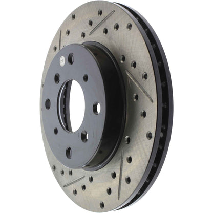 StopTech 92-96 Honda Prelude S/SE/Si Slotted & Drilled Right Front Rotor 127.40032R