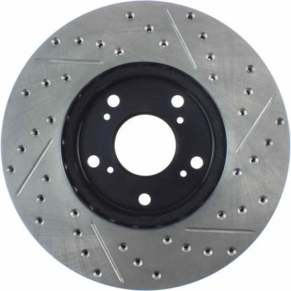 StopTech 98-17 Honda Accord SportStop Slotted & Drilled Cryo Front Right Rotor 127.40036CR