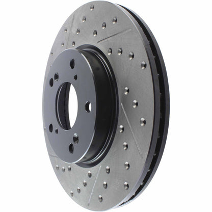 StopTech 98-17 Honda Accord SportStop Slotted & Drilled Cryo Front Right Rotor 127.40036CR