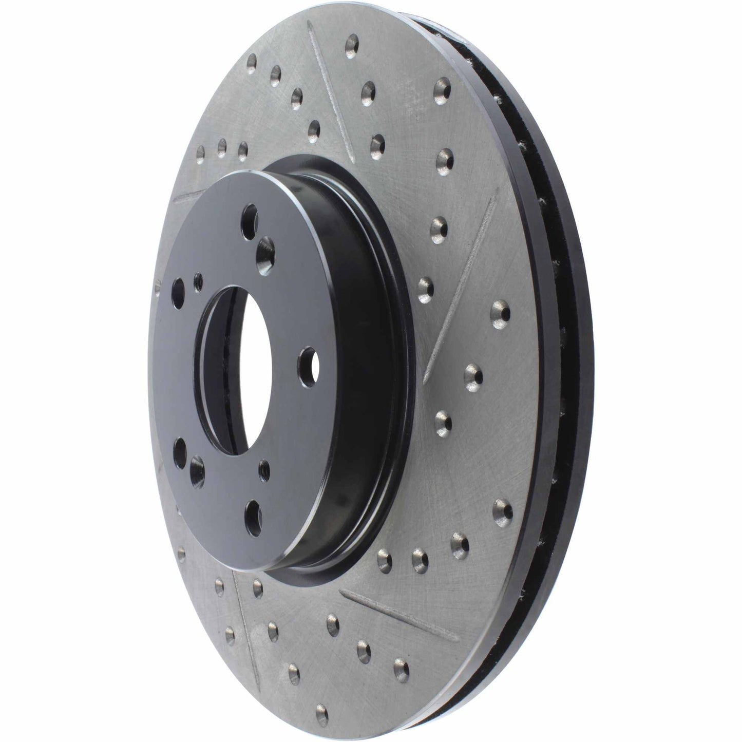 StopTech 06-08 Civic GX / 02-04 CR-V / 98-02 Honda Accord V6 / 03-07 Accord 4 cyl/V6 MT Slotted & D 127.40036L