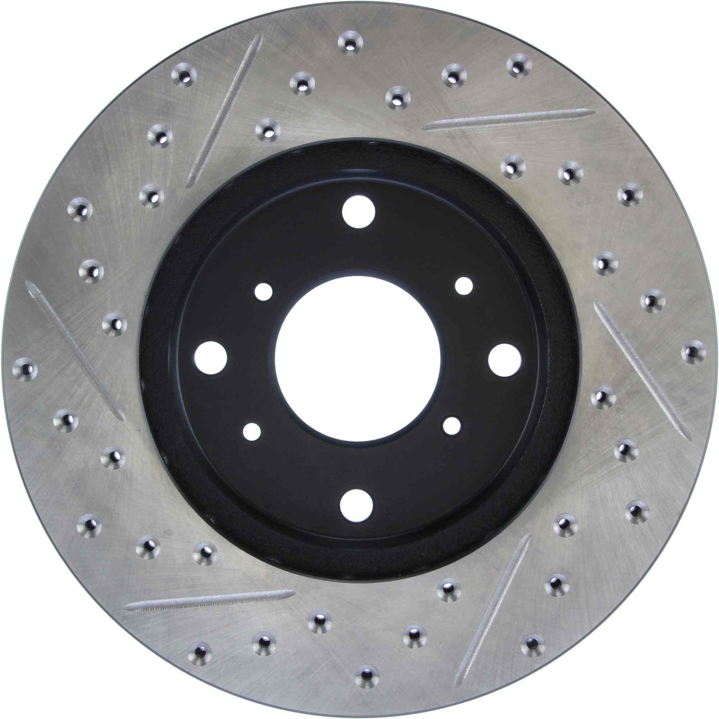 StopTech Sport Drilled/Slotted Brake Rotor; Front Left