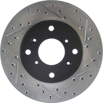 StopTech Sport Drilled/Slotted Brake Rotor; Front Left