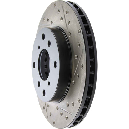 StopTech Sport Drilled/Slotted Brake Rotor; Front Left
