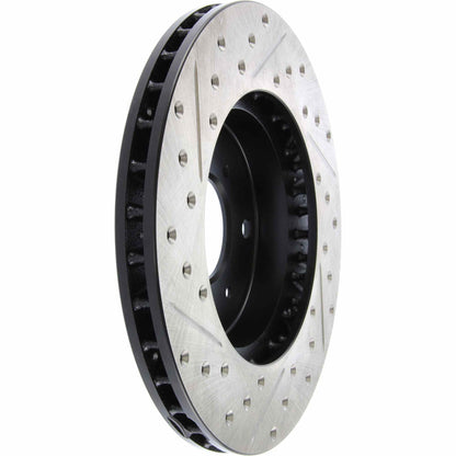 StopTech Sport Drilled/Slotted Brake Rotor; Front Left