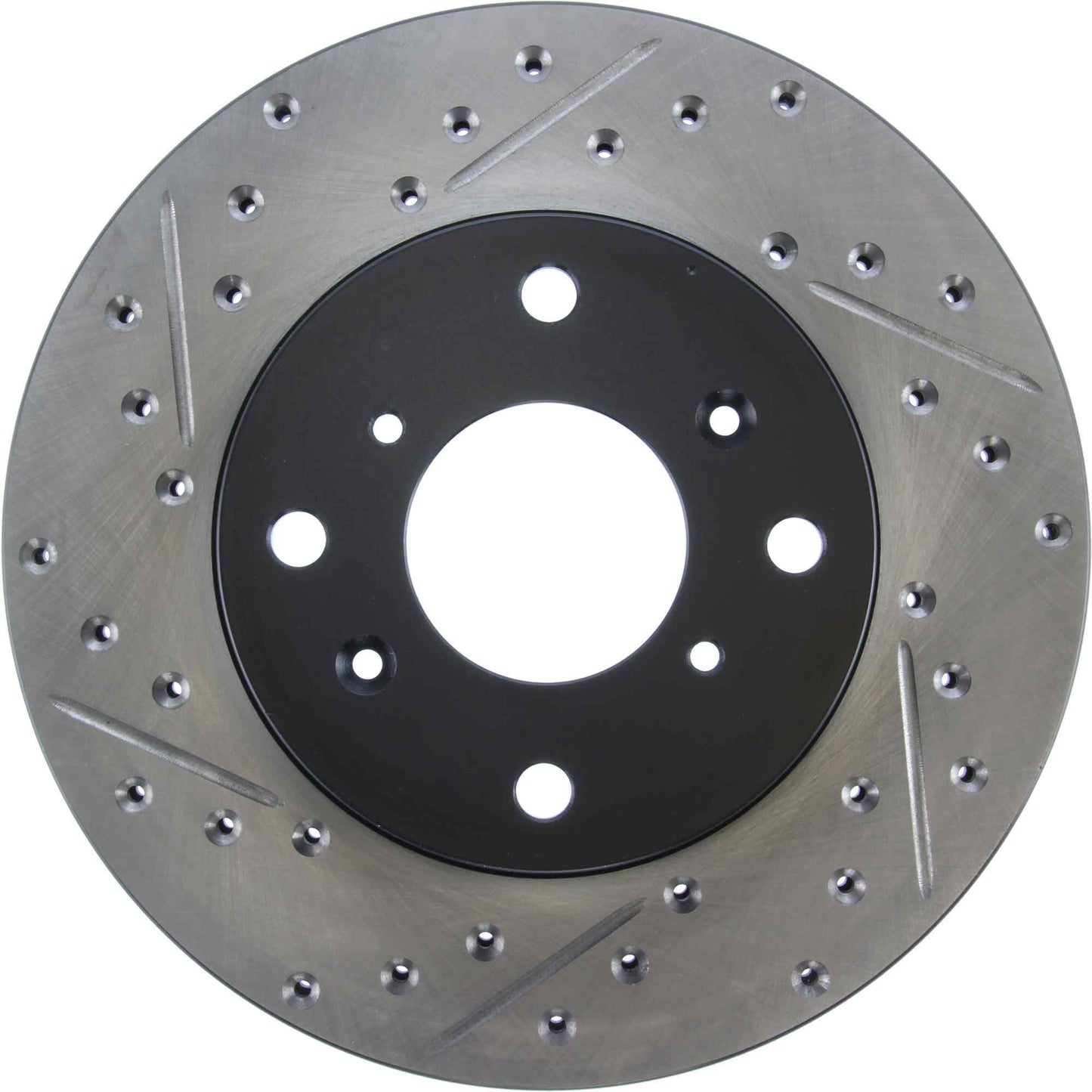 StopTech Sport Drilled/Slotted Brake Rotor; Front Right
