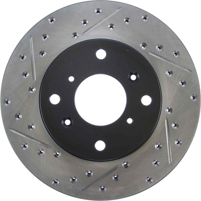 StopTech Sport Drilled/Slotted Brake Rotor; Front Right