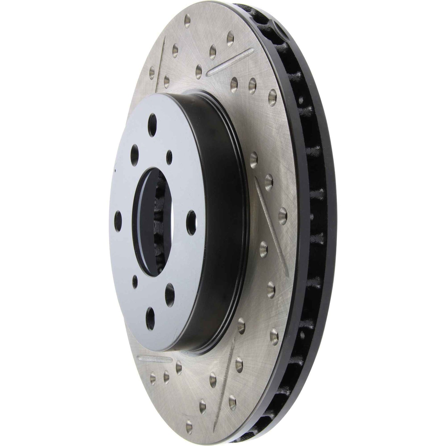 StopTech Sport Drilled/Slotted Brake Rotor; Front Right