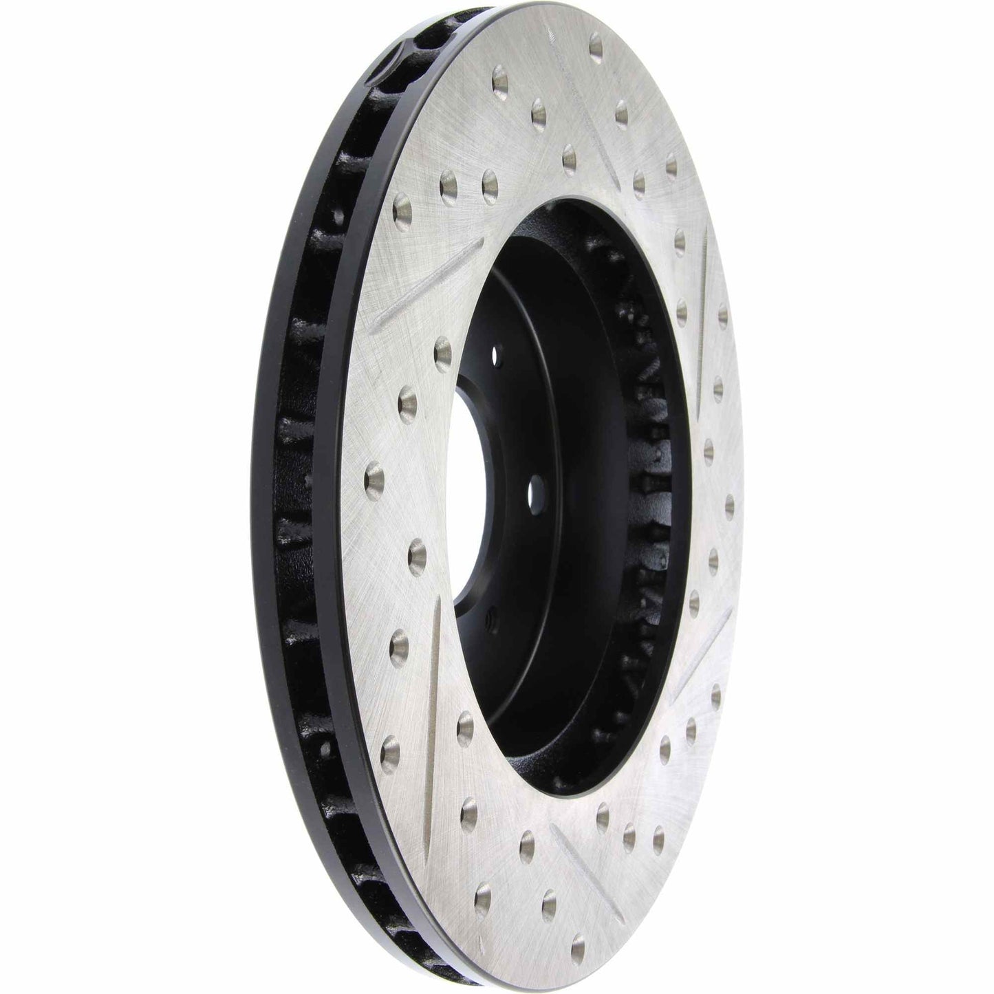 StopTech Sport Drilled/Slotted Brake Rotor; Front Right
