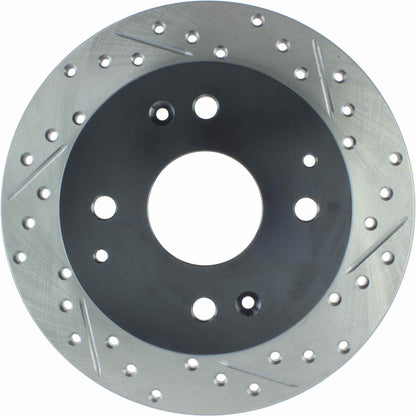 StopTech Sport Drilled/Slotted Brake Rotor; Rear Left