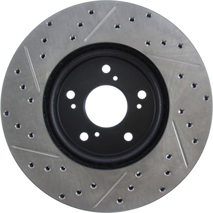 StopTech Sport Drilled/Slotted Brake Rotor; Front Left