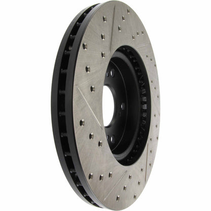 StopTech Sport Drilled/Slotted Brake Rotor; Front Left