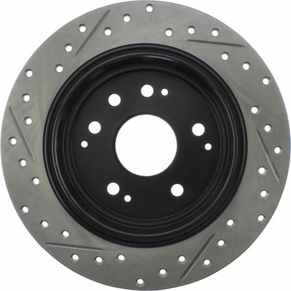 StopTech Sport Drilled/Slotted Brake Rotor; Rear Left