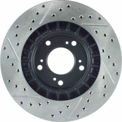 StopTech Sport Drilled/Slotted Brake Rotor; Front Left