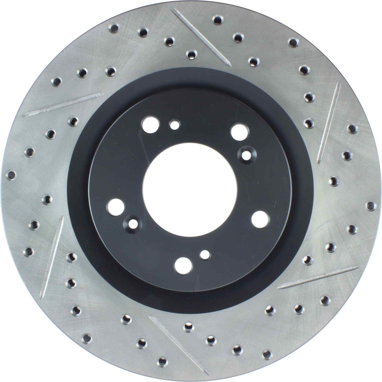 StopTech Sport Drilled/Slotted Brake Rotor; Front Left