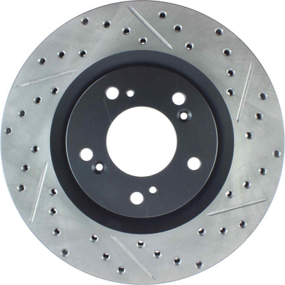 StopTech Sport Drilled/Slotted Brake Rotor; Front Left