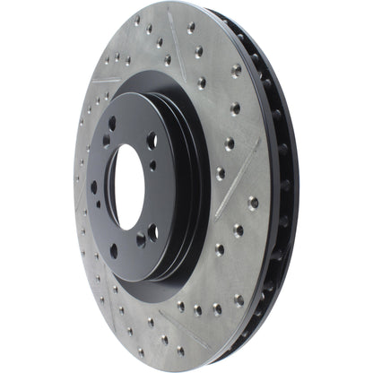 StopTech Sport Drilled/Slotted Brake Rotor; Front Left