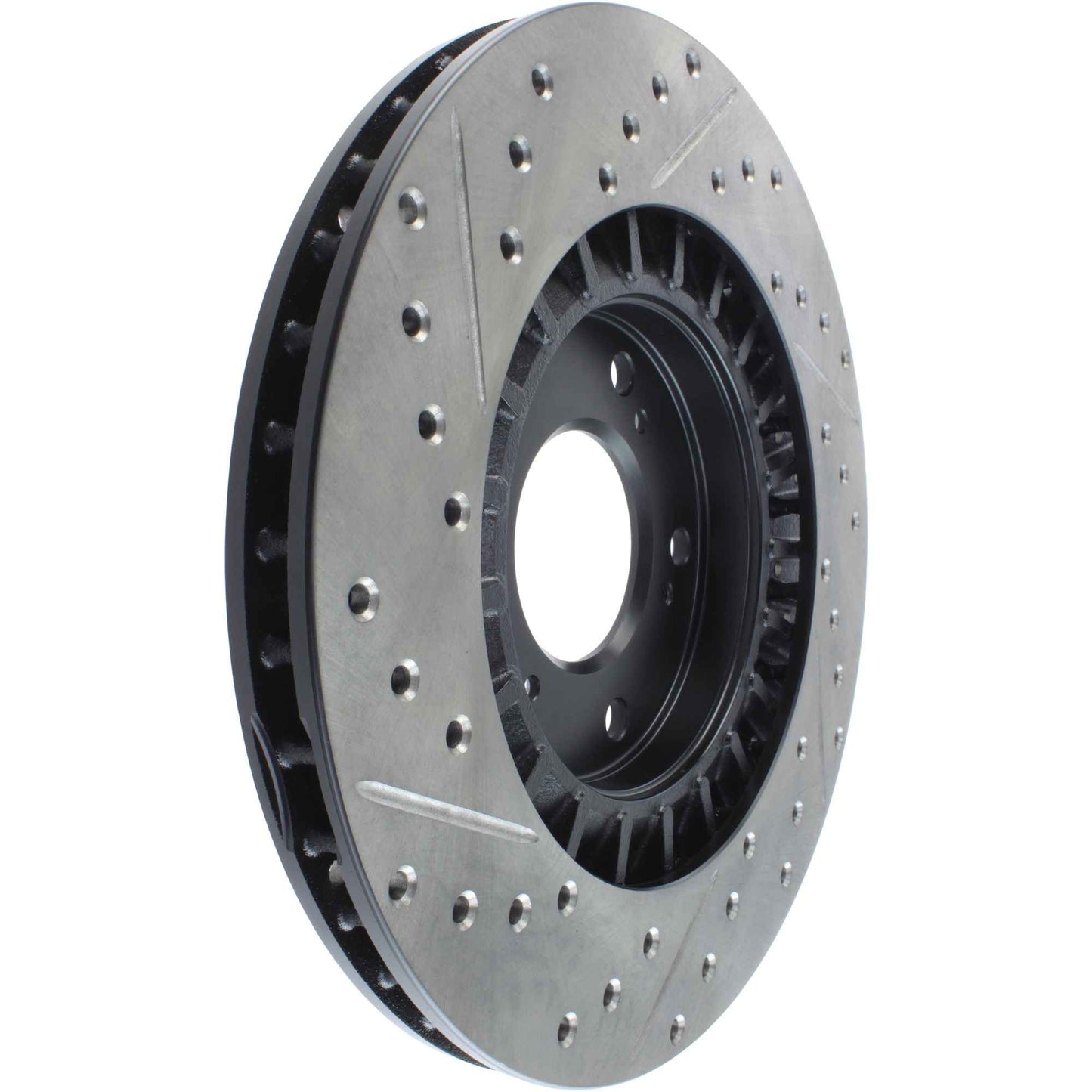 StopTech Sport Drilled/Slotted Brake Rotor; Front Left