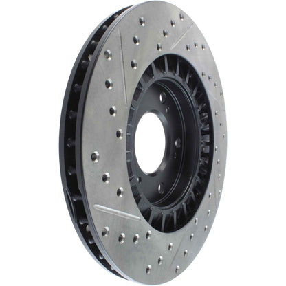 StopTech Sport Drilled/Slotted Brake Rotor; Front Left