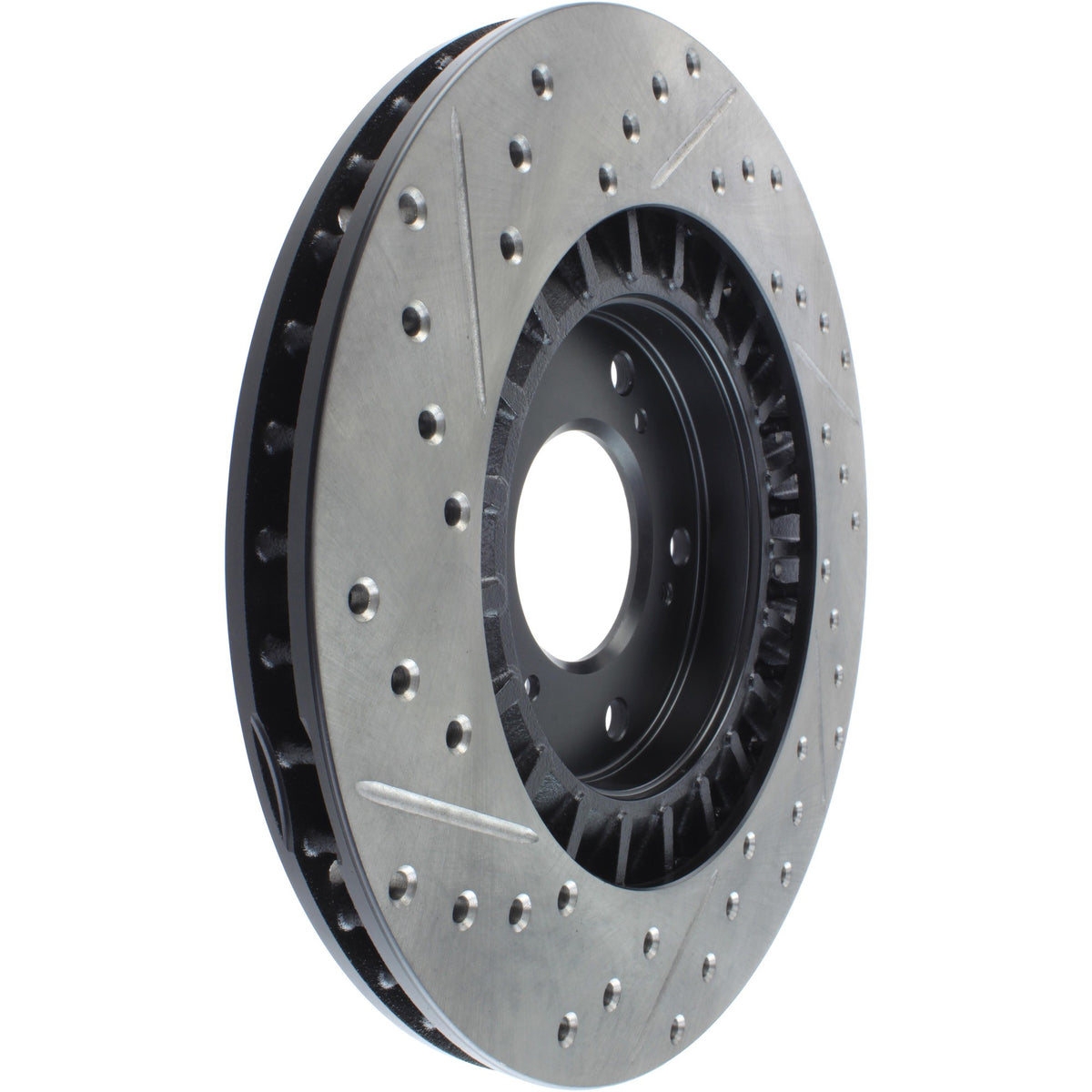 StopTech Sport Drilled/Slotted Brake Rotor; Front Left