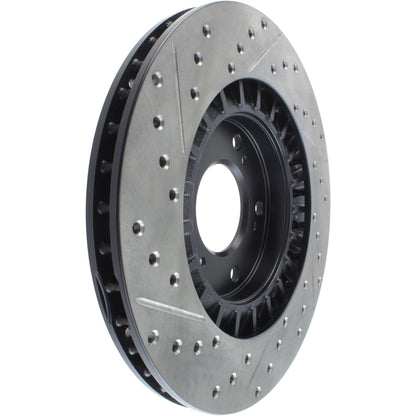 StopTech Sport Drilled/Slotted Brake Rotor; Front Left