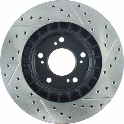 StopTech Sport Drilled/Slotted Brake Rotor; Front Right