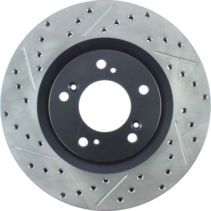StopTech Sport Drilled/Slotted Brake Rotor; Front Right