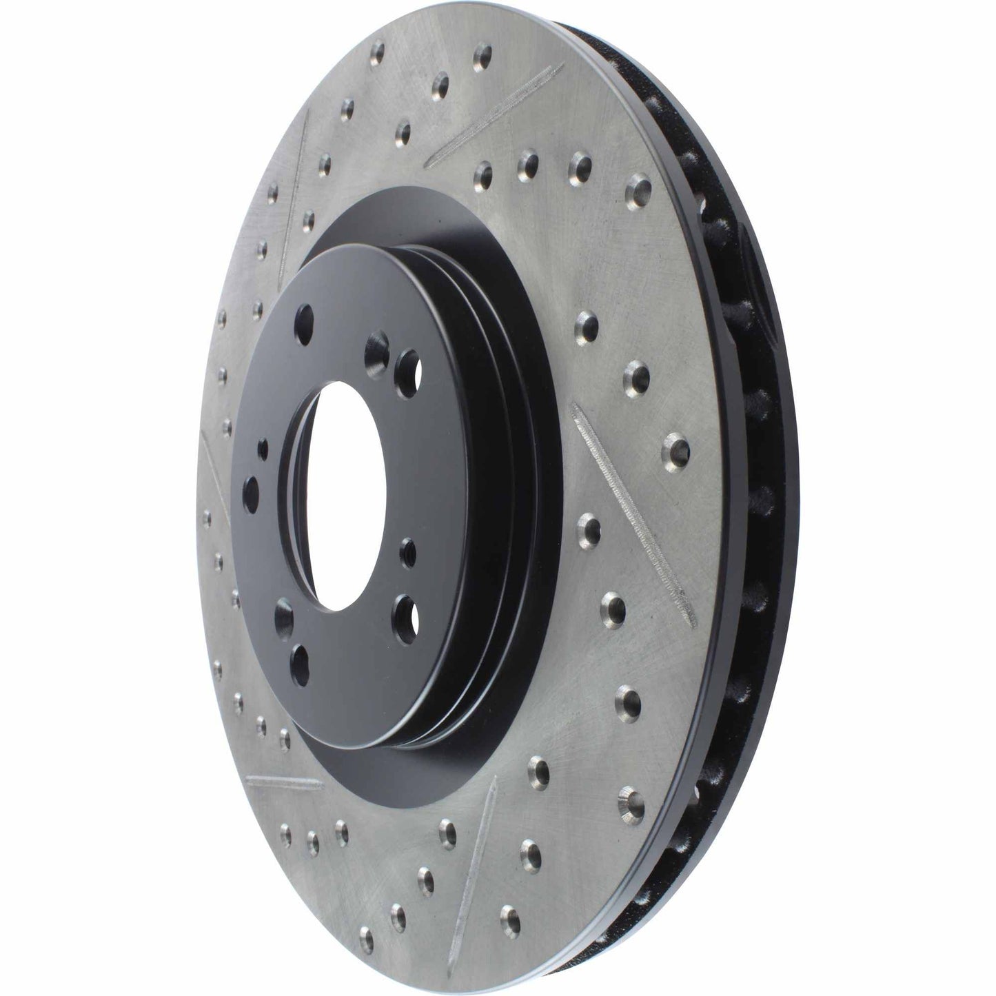 StopTech Sport Drilled/Slotted Brake Rotor; Front Right