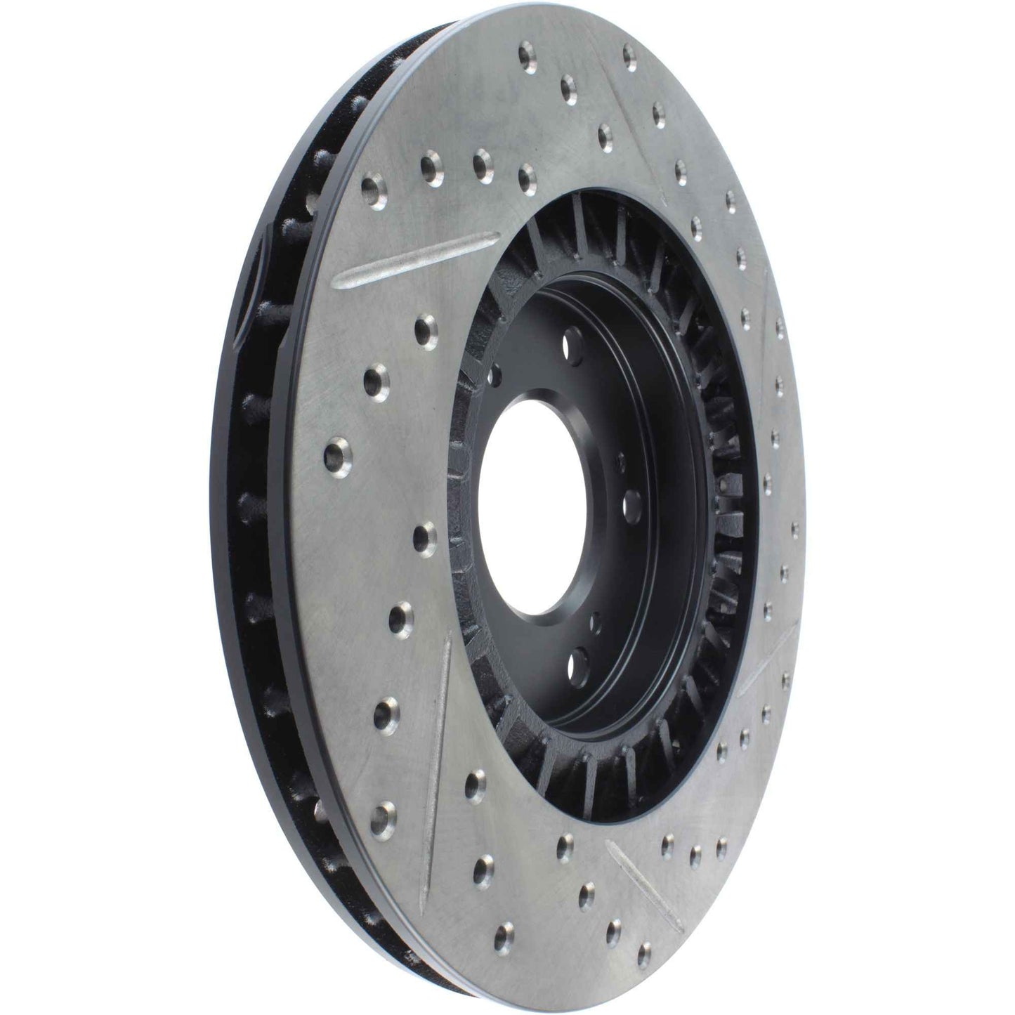 StopTech Sport Drilled/Slotted Brake Rotor; Front Right