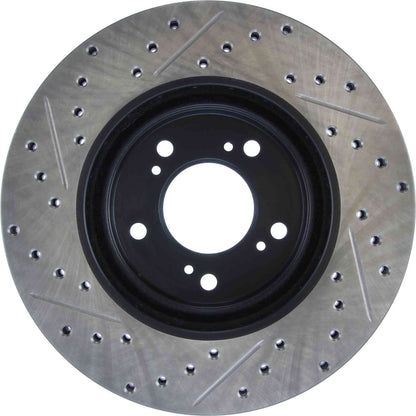 StopTech Sport Drilled/Slotted Brake Rotor; Front Left