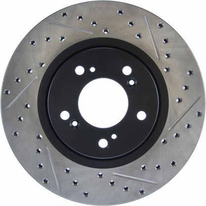 StopTech Sport Drilled/Slotted Brake Rotor; Front Left
