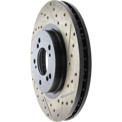 StopTech Sport Drilled/Slotted Brake Rotor; Front Left